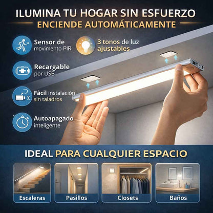 Lampara LED inalámbrica con sensor de movimiento