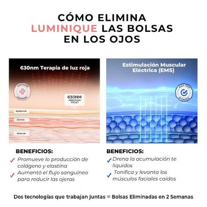 Luminique™: Terapia ocular 2 en 1  con luz roja y EMS