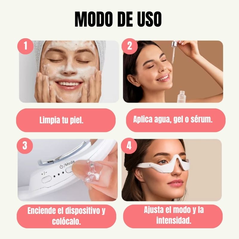 Luminique™: Terapia ocular 2 en 1  con luz roja y EMS