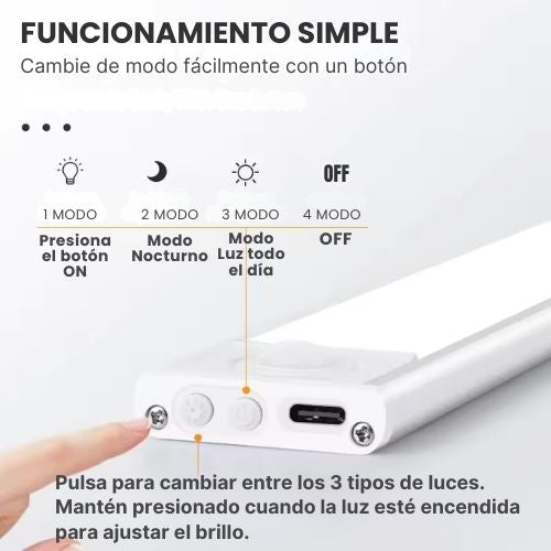 Lampara LED inalámbrica con sensor de movimiento